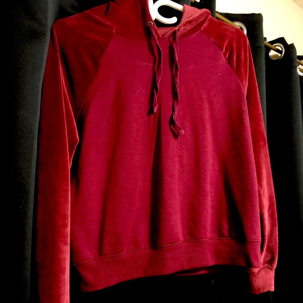 Pink rose velour sweater